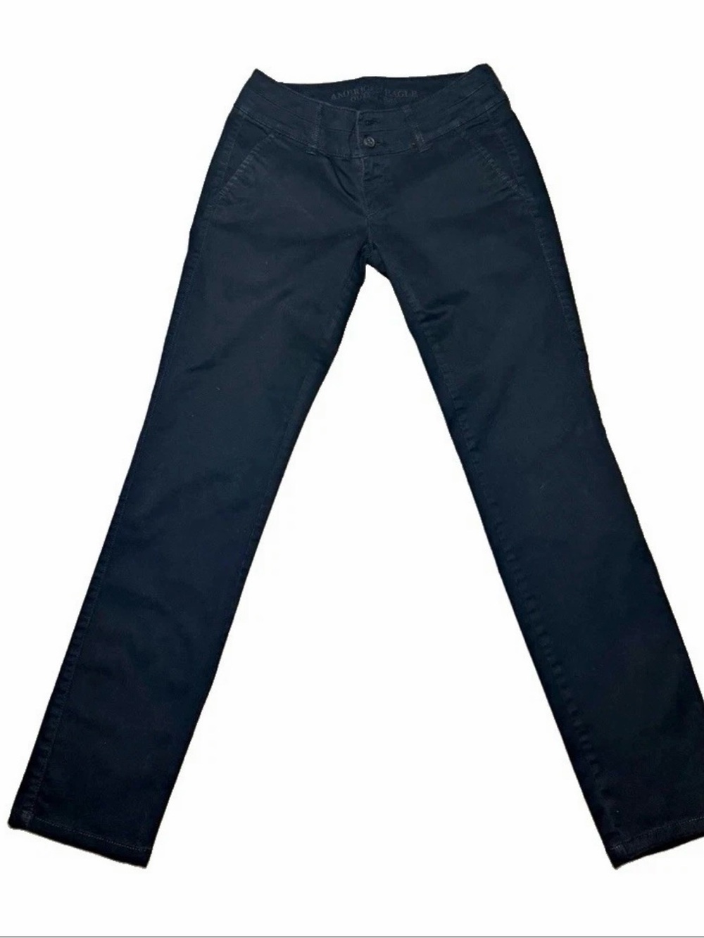 American Eagle Outfitters Black Straight-Leg Women's Jeans